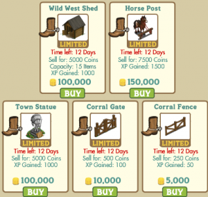 Wild West Coin Items