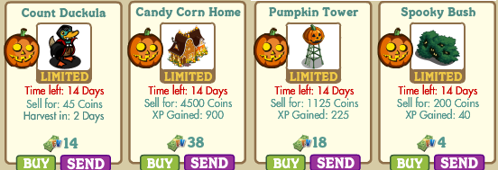 Count Duckula, Candy Corn Home, Pumpkin Tower, Spooky Bush
