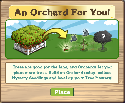 Ooooh goody, an orchard!
