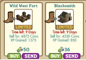 Wild West Fort and Blacksmith Buildings