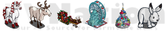 Candy Corn Unicorn / White Reindeer / Winter Sleigh / Winter  Wheel / Winter Fountain / Arctic Hare